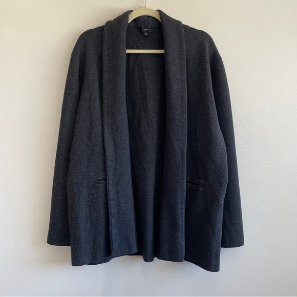 J. Crew Camille Sweater Blazer Shawl Collar Jacket XL merino wool open Sophie - Picture 3 of 12